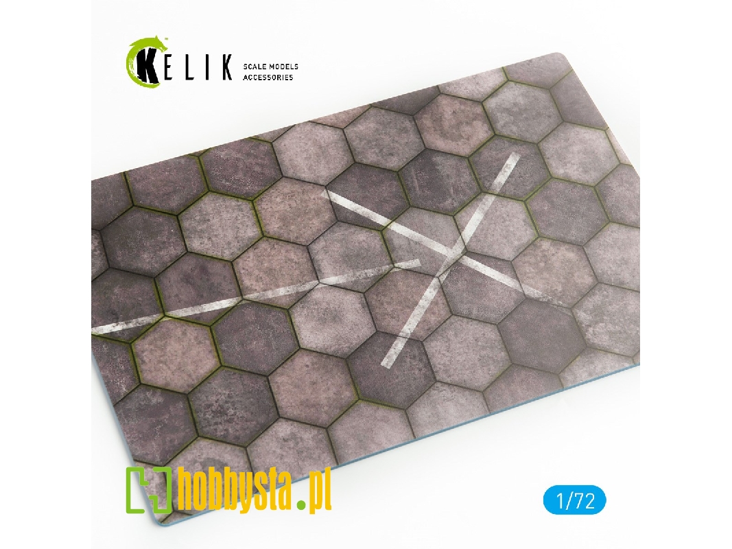 Hexagonal Concrete Plates For Aircraft And Helicopters Base - Acrylic 3mm (280mm X 180mm) (170g) - zdjęcie 1