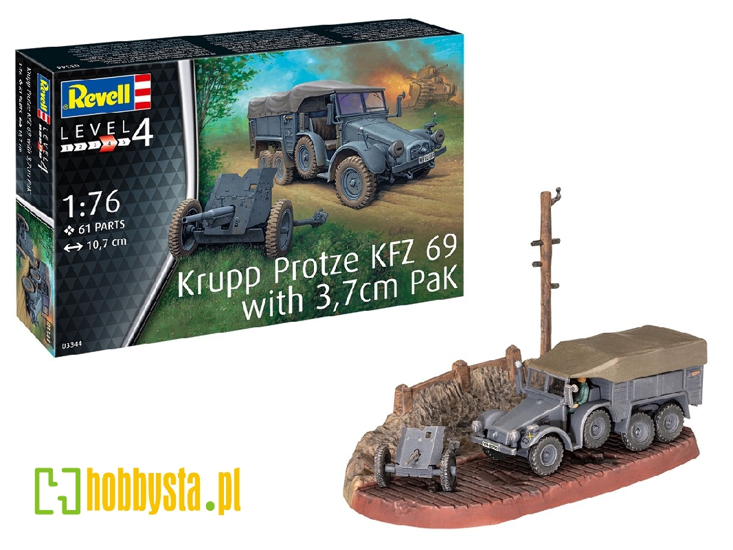 Krupp Protze KFZ 69 with 3,7cm Pak - zdjęcie 1 Krupp Protze KFZ 69 with 3,7cm Pak - zdjęcie 1