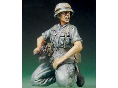 Us Soldier At Vietnam War-shouting - zdjęcie 1