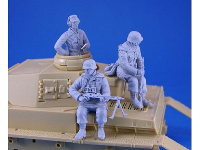 Wwii German Tank Crew And Riders Set 3 Figures - zdjęcie 1