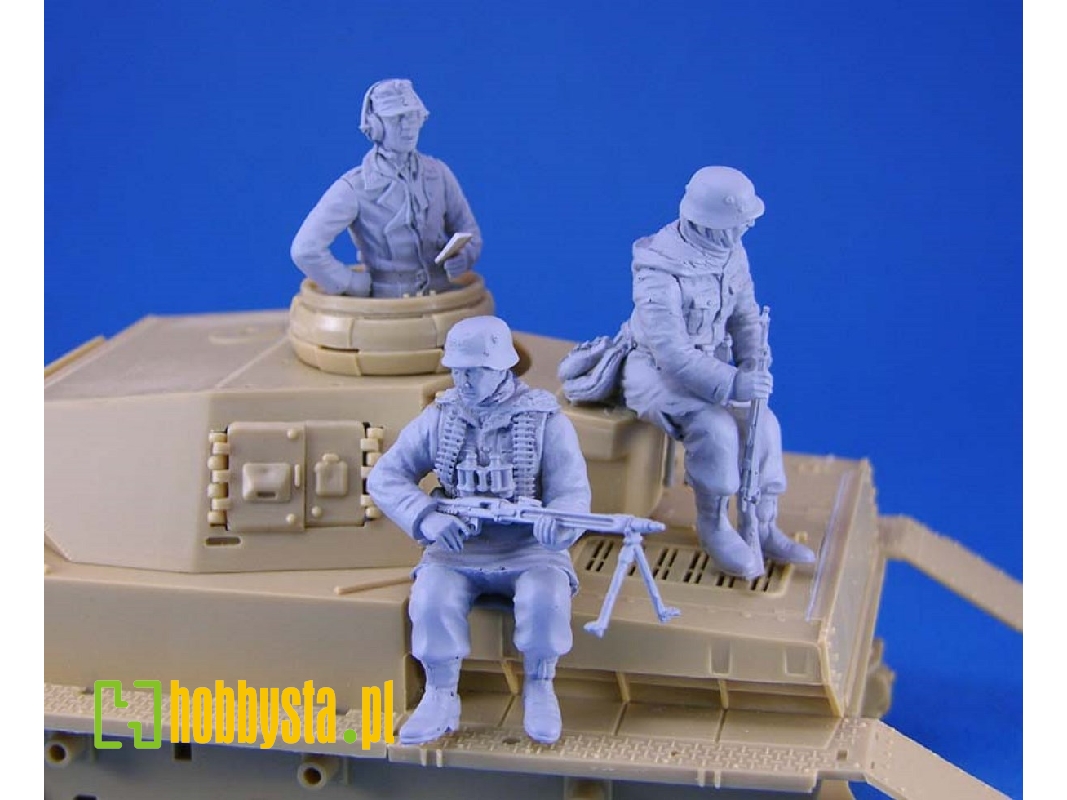 Wwii German Tank Crew And Riders Set 3 Figures - zdjęcie 1