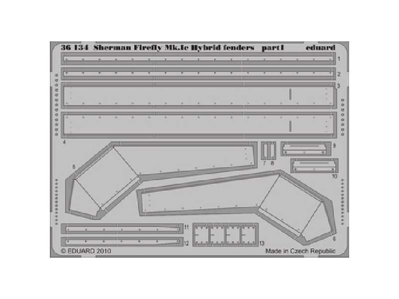 Sherman Firefly Mk. Ic Hybrid fenders 1/35 - Dragon - blaszki - zdjęcie 1 Sherman Firefly Mk. Ic Hybrid fenders 1/35 - Dragon - blaszki - zdjęcie 1