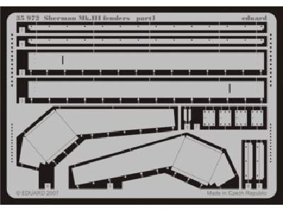  Sherman Mk. III fenders 1/35 - Dragon - blaszki - zdjęcie 1