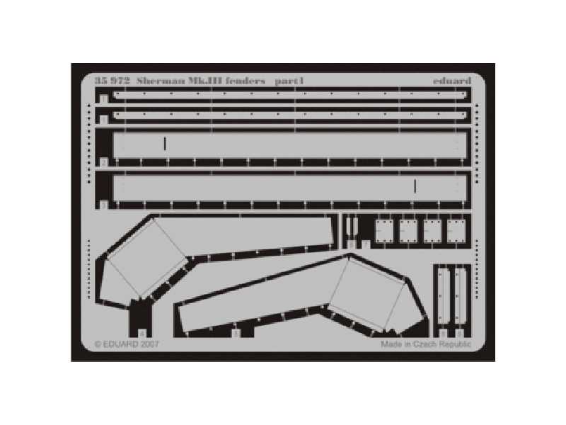  Sherman Mk. III fenders 1/35 - Dragon - blaszki - zdjęcie 1