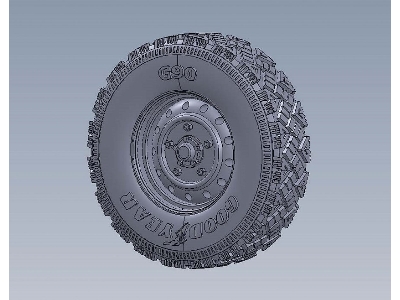 Wolf W.M.I.K Weighted Aggressive Pattern Wheel Set (Incl. Covered/Uncovered Spare Wheels) For Hobbyboss - zdjęcie 1