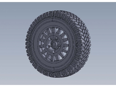 Wolf W.M.I.K Weighted Standard Pattern Wheel Set (Incl. Covered/Uncovered Spare Wheels) For Hobbyboss - zdjęcie 1