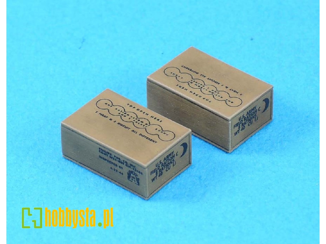 Wwii C Ration Box Set (Late/8ea, Incl Decal) - zdjęcie 1 Wwii C Ration Box Set (Late/8ea, Incl Decal) - zdjęcie 1
