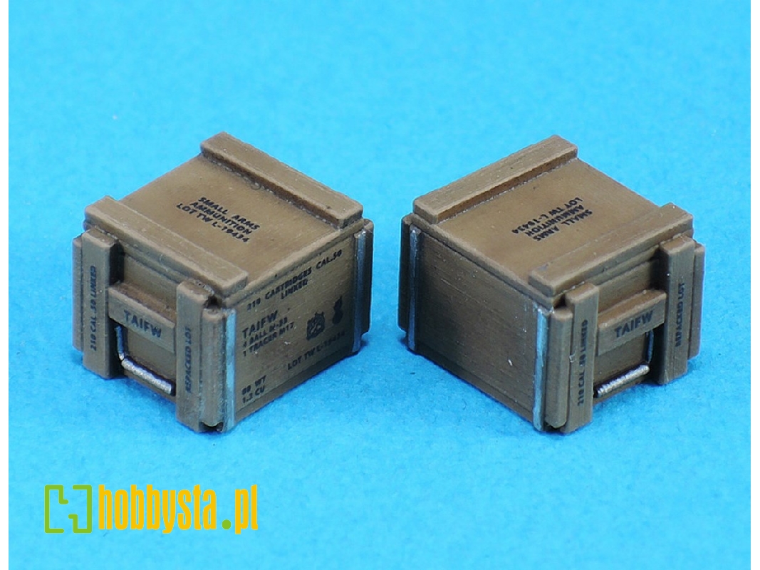 Wwii 210rd Cal.50 Wooden Ammo Crate Set (8ea) - zdjęcie 1
