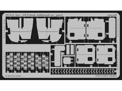  Strv.103 S-Tank additional set 1/35 - Trumpeter - blaszki - zdjęcie 1