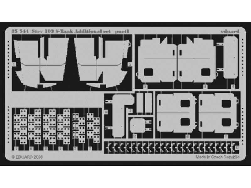  Strv.103 S-Tank additional set 1/35 - Trumpeter - blaszki - zdjęcie 1