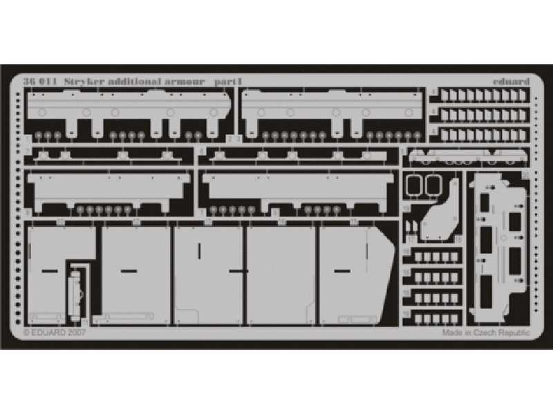 Stryker additional armour 1/35 - Afv Club - blaszki - zdjęcie 1 Stryker additional armour 1/35 - Afv Club - blaszki - zdjęcie 1