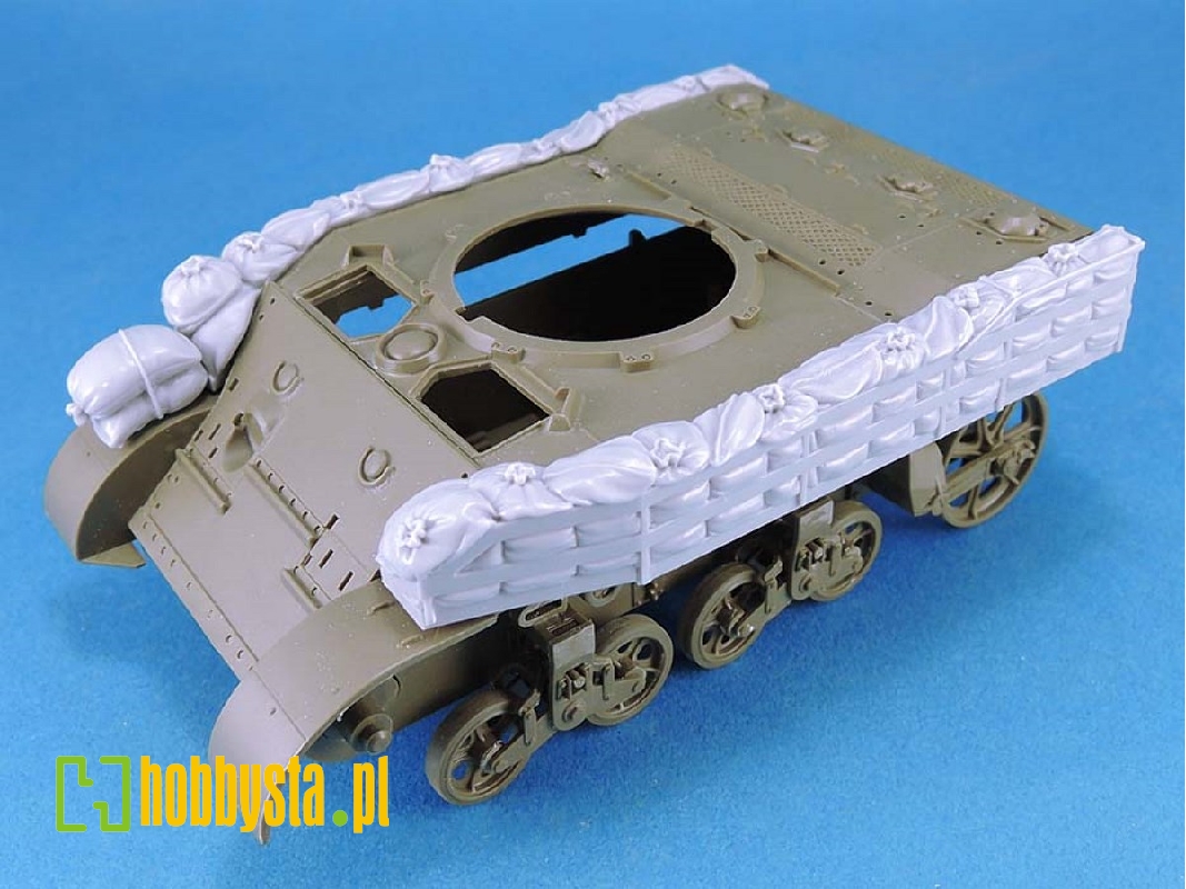 Us Light Tank M5/M8 Tank Side Hull Sandbag Armor Set - zdjęcie 1 Us Light Tank M5/M8 Tank Side Hull Sandbag Armor Set - zdjęcie 1