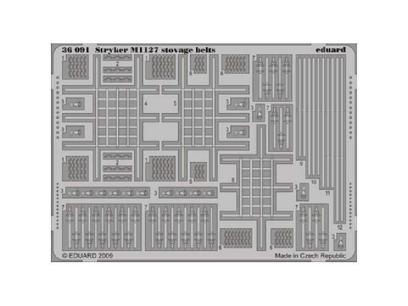 Stryker M1127 stowage belts 1/35 - Trumpeter - blaszki - zdjęcie 1 Stryker M1127 stowage belts 1/35 - Trumpeter - blaszki - zdjęcie 1