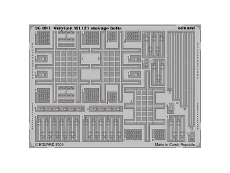  Stryker M1127 stowage belts 1/35 - Trumpeter - blaszki - zdjęcie 1