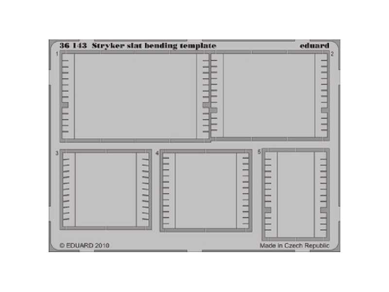 Stryker slat bending template 1/35 - blaszki - zdjęcie 1 Stryker slat bending template 1/35 - blaszki - zdjęcie 1