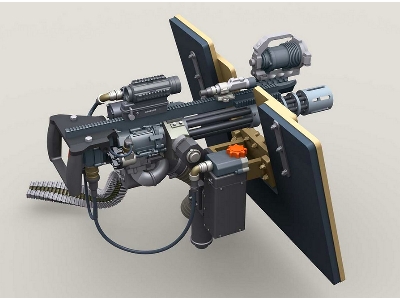 M134d Minigun On Sag Shield Mount W/ 4,000rd Ammo Box - zdjęcie 4