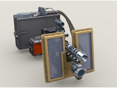 M134d Minigun On Transparent Shield (Short) Mount W/4,000rd Ammo Box (Ground/Naval Deck Applications) - zdjęcie 3