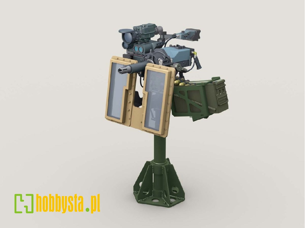 Mk47 40mm Agl W An/Pwg-1 Sight On Universal Hg Pedestal Mount W/ Transparent Gun Shield - zdjęcie 1 Mk47 40mm Agl W An/Pwg-1 Sight On Universal Hg Pedestal Mount W/ Transparent Gun Shield - zdjęcie 1