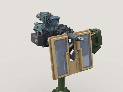 Mk47 40mm Agl W An/Pwg-1 Sight On Universal Hg Pedestal Mount W/ Transparent Gun Shield - zdjęcie 8