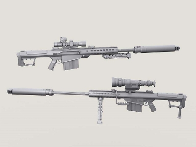 Barrett M107 Sniper Rifle W/Qdl Supressor Set (Incl' 2 Bodies) - zdjęcie 2