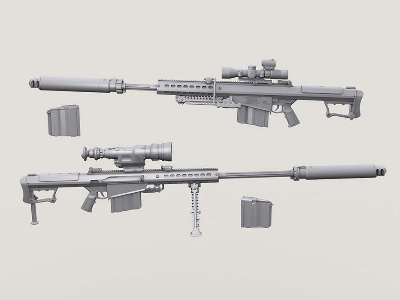 Barrett M107 Sniper Rifle W/Qdl Supressor Set (Incl' 2 Bodies) - zdjęcie 3