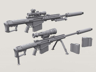 Barrett M107 Sniper Rifle W/Qdl Supressor Set (Incl' 2 Bodies) - zdjęcie 4