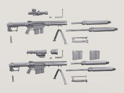 Barrett M107 Sniper Rifle W/Qdl Supressor Set (Incl' 2 Bodies) - zdjęcie 7