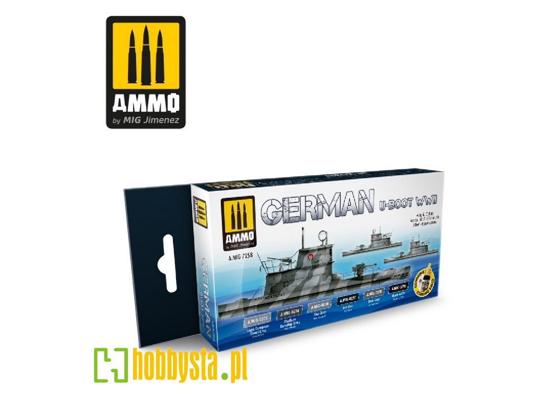 German U-boot Wwii Acrylic Paint Set - zdjęcie 1 German U-boot Wwii Acrylic Paint Set - zdjęcie 1