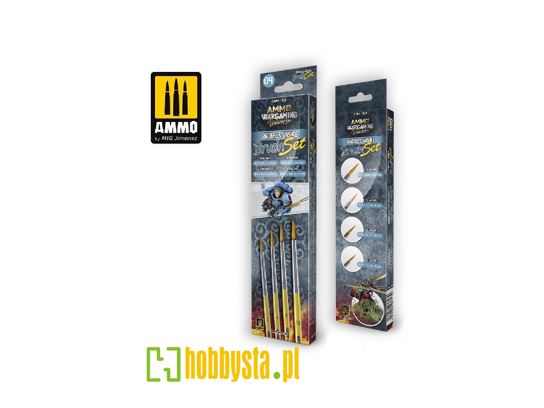 Ammo Wargaming Universe - Shaders And Washes Brush Set - zdjęcie 1 Ammo Wargaming Universe - Shaders And Washes Brush Set - zdjęcie 1