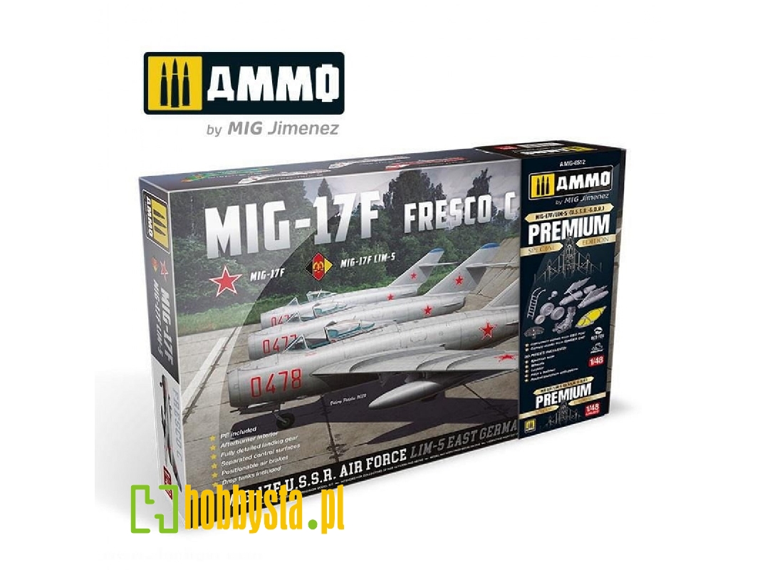 Mig-17f Fresco C Premium Edition (Mig-17f U.S.S.R. Air Force, Lim-5 East Germany Air Force) - zdjęcie 1 Mig-17f Fresco C Premium Edition (Mig-17f U.S.S.R. Air Force, Lim-5 East Germany Air Force) - zdjęcie 1