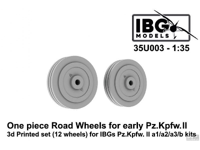 One Piece Road Wheels For Early Pz.Kpfw.Ii - 3d Printed Set (12 Wheels) For Ibgs Pz.Kpfw.Ii A1/A2/A3/B Kits - zdjęcie 1