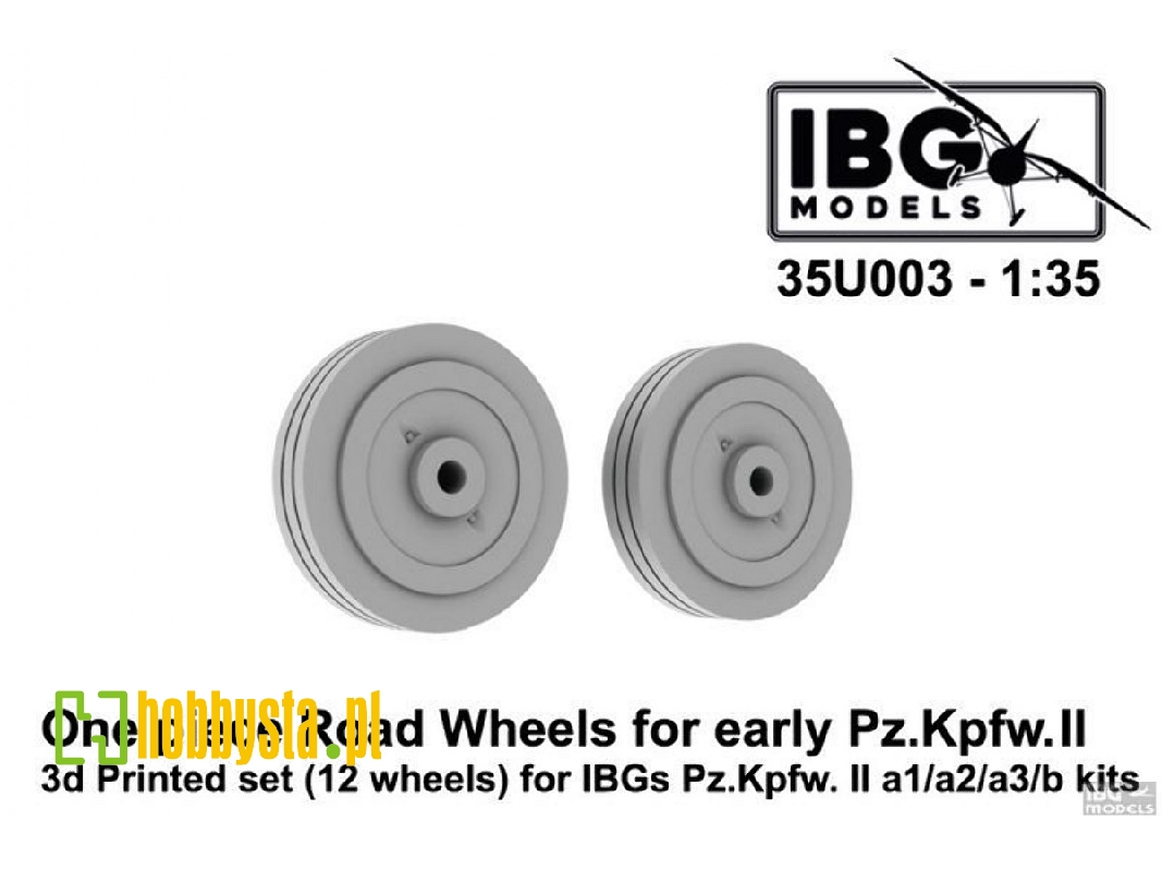 One Piece Road Wheels For Early Pz.Kpfw.Ii - 3d Printed Set (12 Wheels) For Ibgs Pz.Kpfw.Ii A1/A2/A3/B Kits - zdjęcie 1