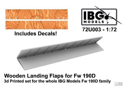Wooden Landing Flaps For Fw 190d - 3d Printed Set For The Whole Ibg Models Fw 190d Family - zdjęcie 1