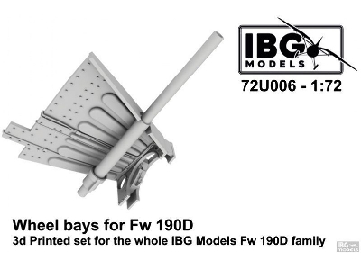 Wheel Bays For Fw 190d - 3d Printed Set For The Whole Ibg Models Fw 190d Family - zdjęcie 1