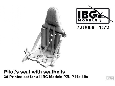 Pilot's Seat With Seatbelts - 3d Printed For Ibg Pzl P.11c - zdjęcie 1
