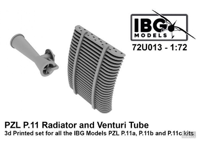 Pzl P.11 Radiator And Venturi Tube - 3d Printed For Ibg Pzl P.11a/B/C - zdjęcie 1