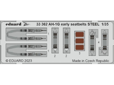 AH-1G early seatbelts STEEL 1/35 - ICM - zdjęcie 1