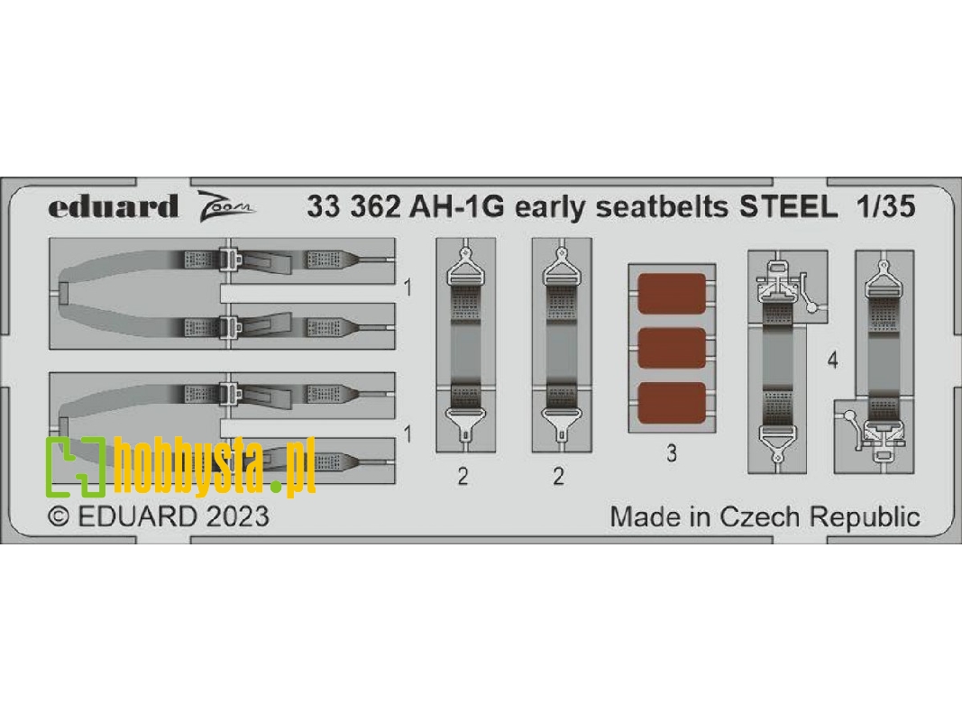 AH-1G early seatbelts STEEL 1/35 - ICM - zdjęcie 1