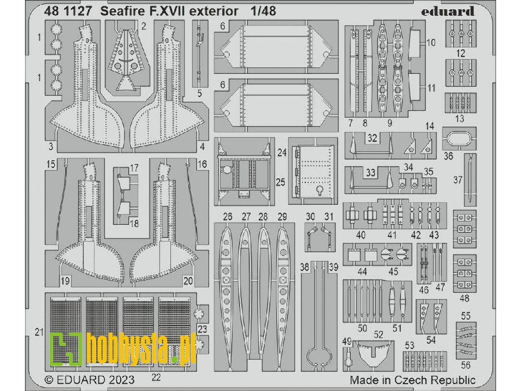 Seafire F. XVII exterior 1/48 - AIRFIX - zdjęcie 1