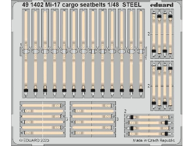 Mi-17 cargo seatbelts STEEL 1/48 - TRUMPETER - zdjęcie 1