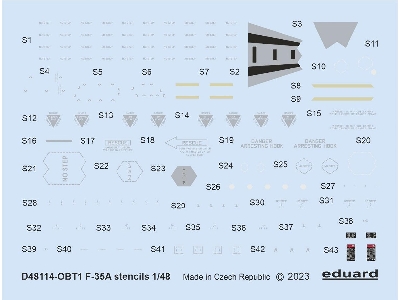 F-35A stencils 1/48 - TAMIYA - zdjęcie 1