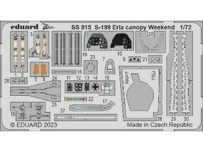 S-199 Erla canopy Weekend 1/72 - EDUARD - zdjęcie 1