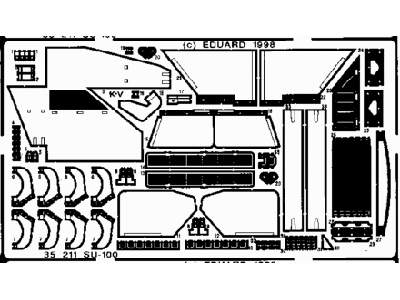  SU-100 1/35 - Dragon - blaszki - zdjęcie 1