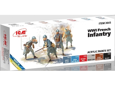 Acrylic Paints Set For WWI French Infantry - zdjęcie 1