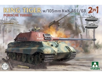 Sd.Kfz.182 King Tiger z wieża Porsche'a i armatą 105mm KwK 46L/68  - zdjęcie 1