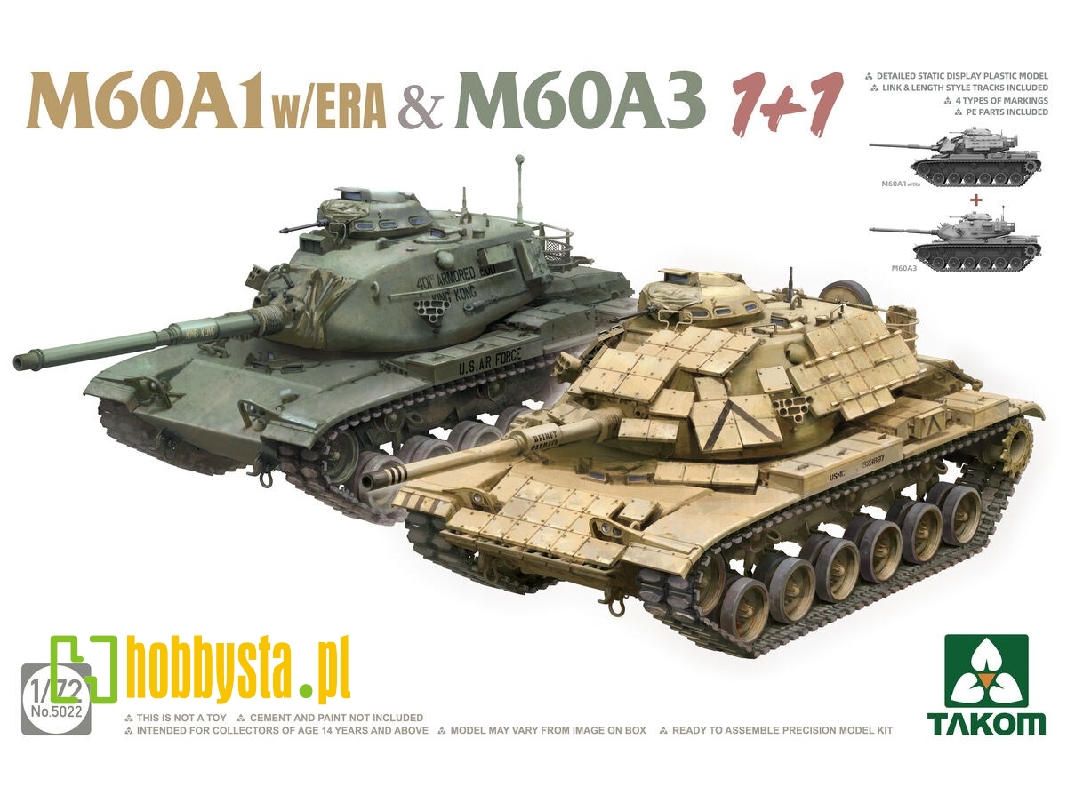 M60a1 W/Era And M60a3 - 1 Plus 1 - zdjęcie 1 M60a1 W/Era And M60a3 - 1 Plus 1 - zdjęcie 1
