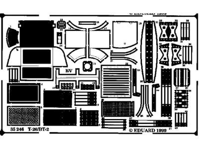  T-26/ BT2 1/35 - Mirage - blaszki - zdjęcie 1