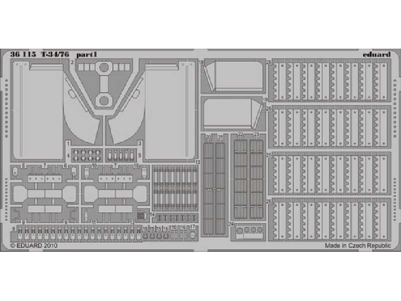  T-34/76 1/35 - Afv Club - blaszki - zdjęcie 1