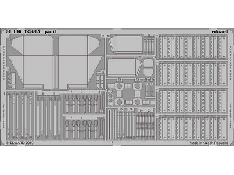 T-34/85 1/35 - Afv Club - blaszki - zdjęcie 1 T-34/85 1/35 - Afv Club - blaszki - zdjęcie 1