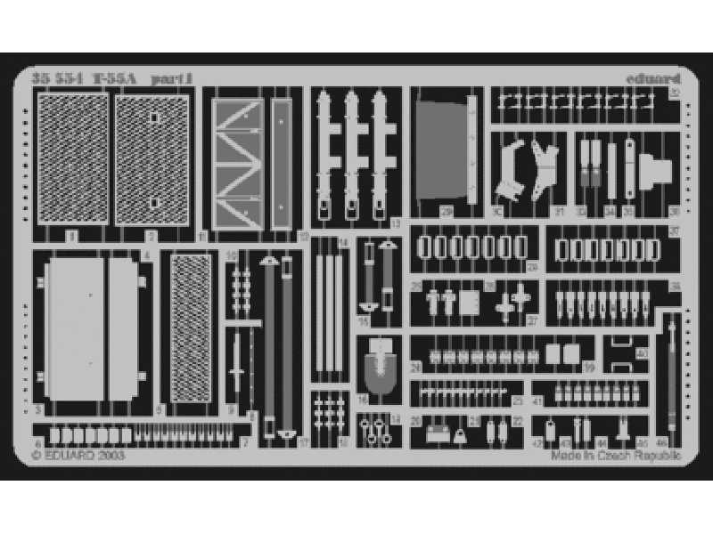 T-55A 1/35 - Tamiya - blaszki - zdjęcie 1 T-55A 1/35 - Tamiya - blaszki - zdjęcie 1